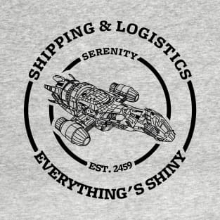 Serenity shipping and logistics (dark design) T-Shirt